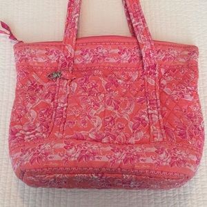 Vera Bradley pink floral tote Pink Hope retired